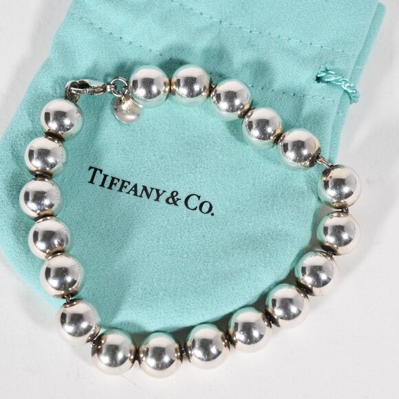 Authentic Tiffany & Co. HardWear Sterling Silver Ball Bead Chain Bracelet - Picture 4 of 5